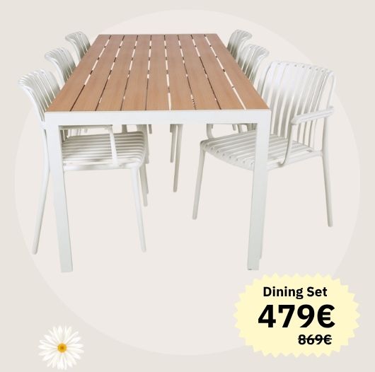 Mijas Sonja Garden Set – 90x195 cm - Dinner Set